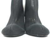 Chanel 20C Mesh Ankle Boots Black Size 36 Quilted Heel Booties