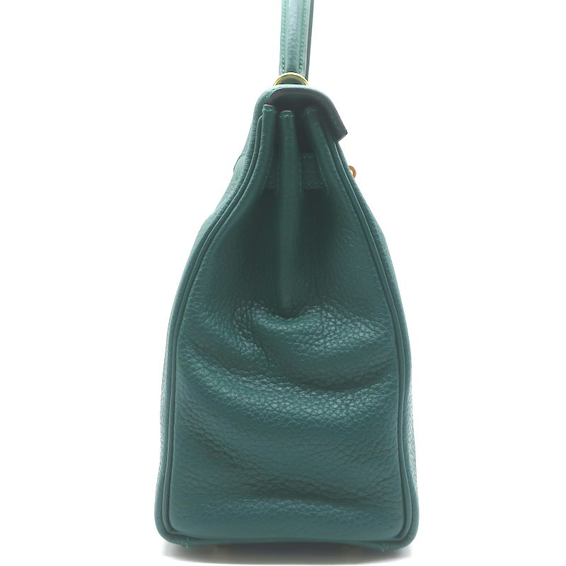 Hermes Kelly 32 Bag Malachite Togo Leather Gold Hardware
