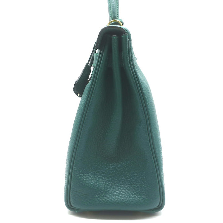 Hermes Kelly 32 Bag Malachite Togo Leather Gold Hardware