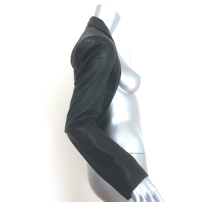 Gareth Pugh Leather Bolero Jacket Black Size Extra Small