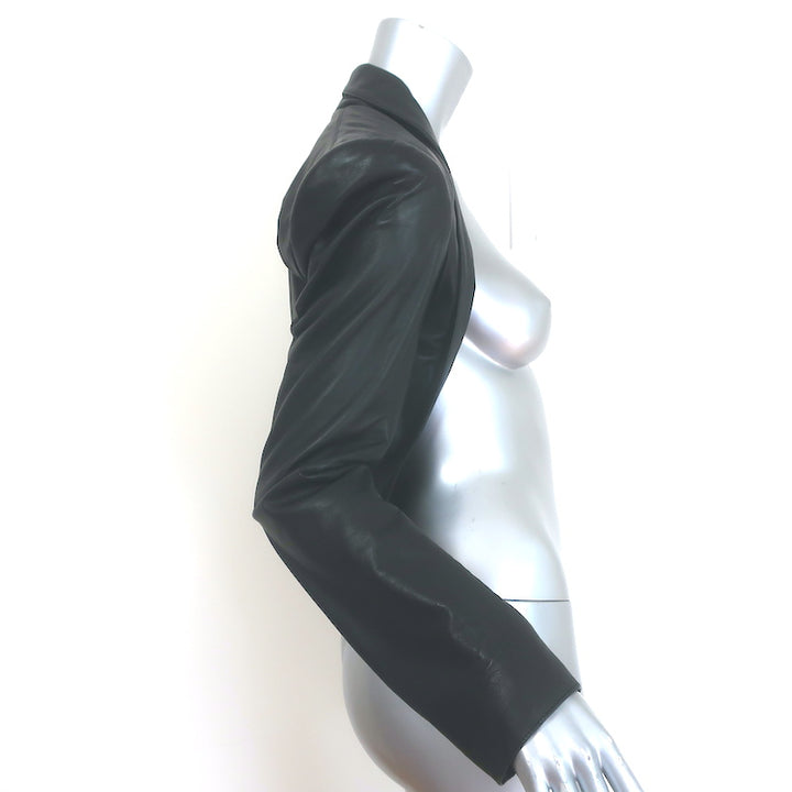 Gareth Pugh Leather Bolero Jacket Black Size Extra Small