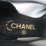 Chanel 20C Mesh Ankle Boots Black Size 36 Quilted Heel Booties