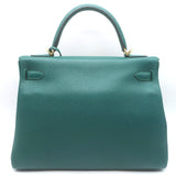 Hermes Kelly 32 Bag Malachite Togo Leather Gold Hardware