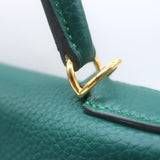 Hermes Kelly 32 Bag Malachite Togo Leather Gold Hardware