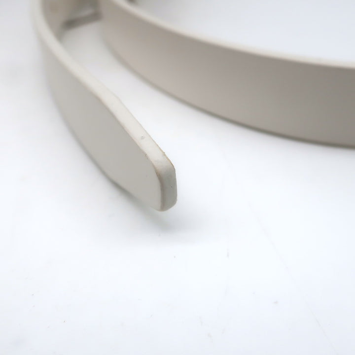 Balenciaga Heart Lock Skinny Belt White Leather Size 85