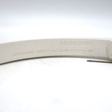 Balenciaga Heart Lock Skinny Belt White Leather Size 85