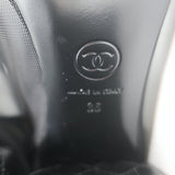 Chanel 20C Mesh Ankle Boots Black Size 36 Quilted Heel Booties