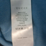 Gucci Embroidered Tennis Sweatshirt Blue Velour Size Medium
