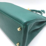 Hermes Kelly 32 Bag Malachite Togo Leather Gold Hardware