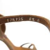 Ralph Lauren Purple Label Crisscross Sandals Beige Suede Size 8.5 Open Toe Heels