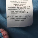 Gucci Embroidered Tennis Sweatshirt Blue Velour Size Medium