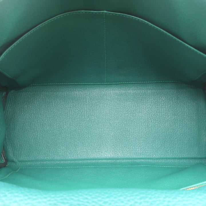 Hermes Kelly 32 Bag Malachite Togo Leather Gold Hardware