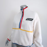 STAUD x New Balance Quarter-Zip Sherpa Jacket Cream Size Extra Small NEW