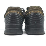 Chanel 16K Low Top Sneakers Gold Metallic Suede Size 35