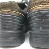 Chanel 16K Low Top Sneakers Gold Metallic Suede Size 35