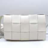 Bottega Veneta Cassette Crossbody Bag White Leather