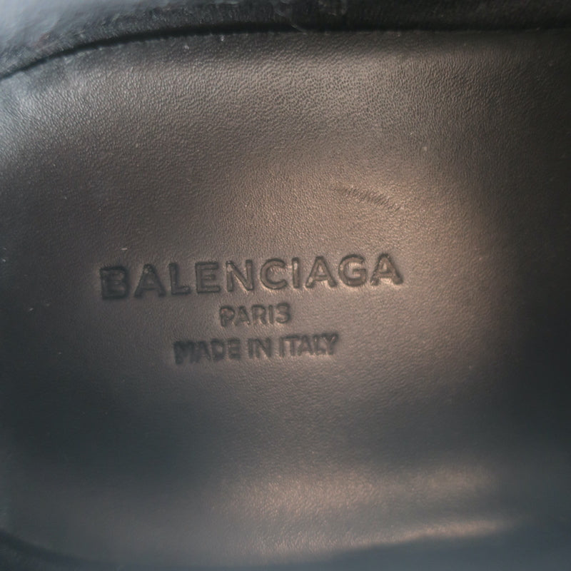 Balenciaga Race Runner Low Top Sneakers Black Neoprene &amp; Patent Leather Size 37