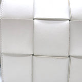 Bottega Veneta Cassette Crossbody Bag White Leather