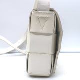 Bottega Veneta Cassette Crossbody Bag White Leather