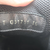 Chanel 16K Low Top Sneakers Gold Metallic Suede Size 35