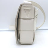 Bottega Veneta Cassette Crossbody Bag White Leather