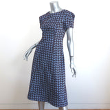 Silvia Tcherassi Azura Floral-Embroidered Dress Blue/Brown Size Extra Small NEW