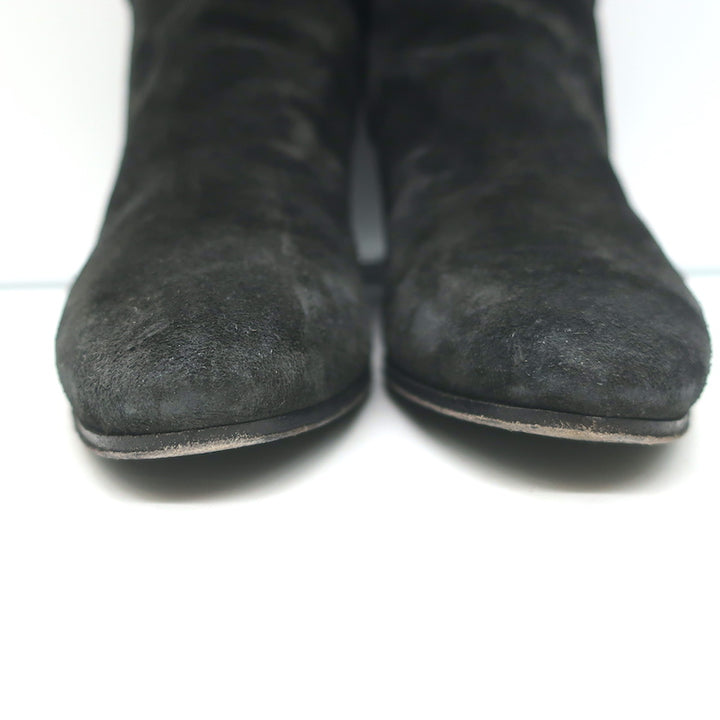 Saint Laurent Blake Jodhpur Ankle Boots Black Suede Size 37