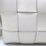 Bottega Veneta Cassette Crossbody Bag White Leather