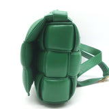 Bottega Veneta Padded Cassette Crossbody Bag Green Leather