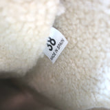 Stella McCartney Faux Shearling Lace-Up Wedge Ankle Boots Black Size 38 NEW