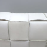 Bottega Veneta Cassette Crossbody Bag White Leather