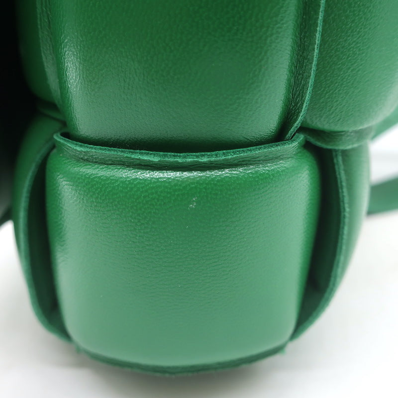 Bottega Veneta Padded Cassette Crossbody Bag Green Leather