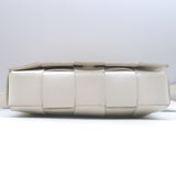 Bottega Veneta Cassette Crossbody Bag White Leather