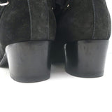 Saint Laurent Blake Jodhpur Ankle Boots Black Suede Size 37