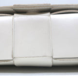 Bottega Veneta Cassette Crossbody Bag White Leather