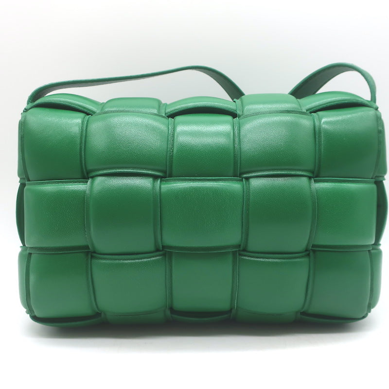 Bottega Veneta Padded Cassette Crossbody Bag Green Leather