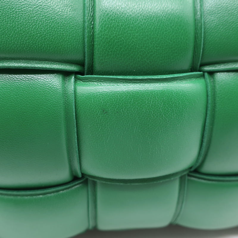 Bottega Veneta Padded Cassette Crossbody Bag Green Leather