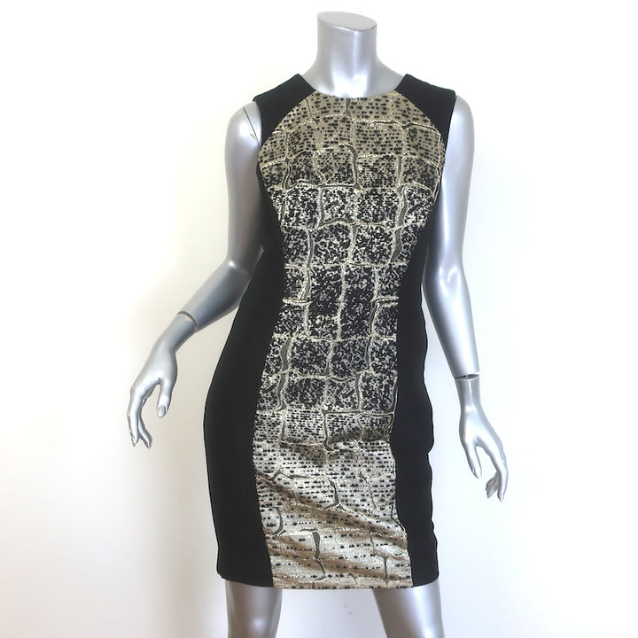 Carolina Herrera Crocodile Degrade Jacquard Dress