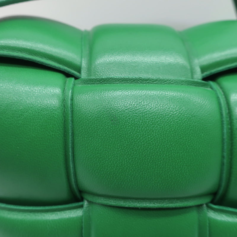 Bottega Veneta Padded Cassette Crossbody Bag Green Leather