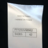 Chanel 24S Sequined Tweed One-Button Jacket Black Cotton-Blend Size 42