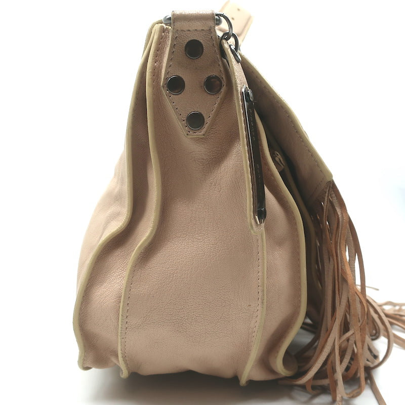 Proenza Schouler PS1 Medium Fringe Satchel Beige Leather Crossbody