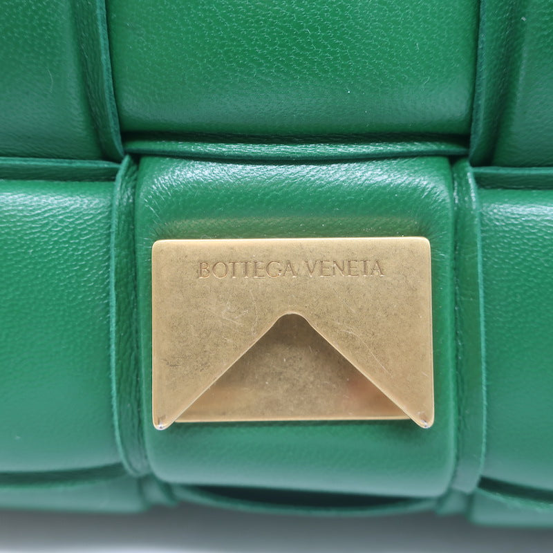 Bottega Veneta Padded Cassette Crossbody Bag Green Leather