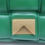 Bottega Veneta Padded Cassette Crossbody Bag Green Leather