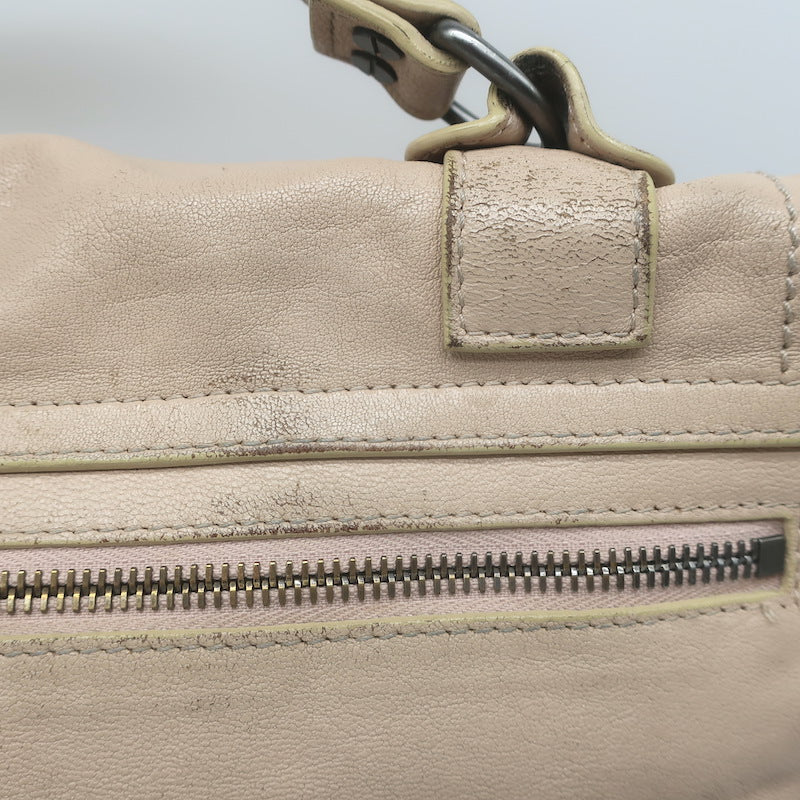 Proenza Schouler PS1 Medium Fringe Satchel Beige Leather Crossbody