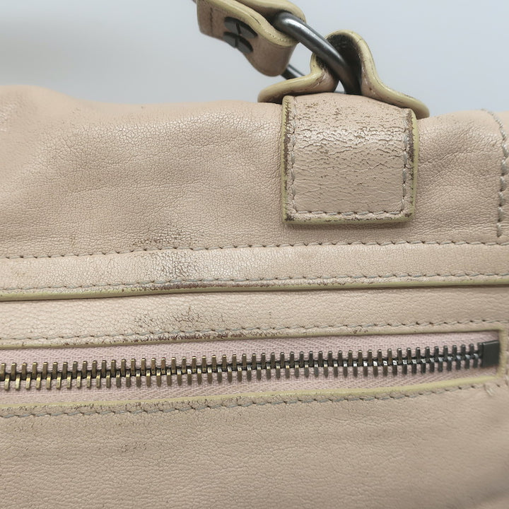 Proenza Schouler PS1 Medium Fringe Satchel Beige Leather Crossbody