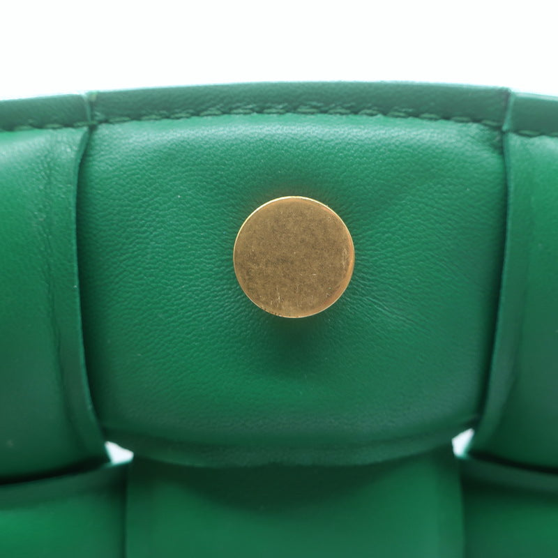 Bottega Veneta Padded Cassette Crossbody Bag Green Leather