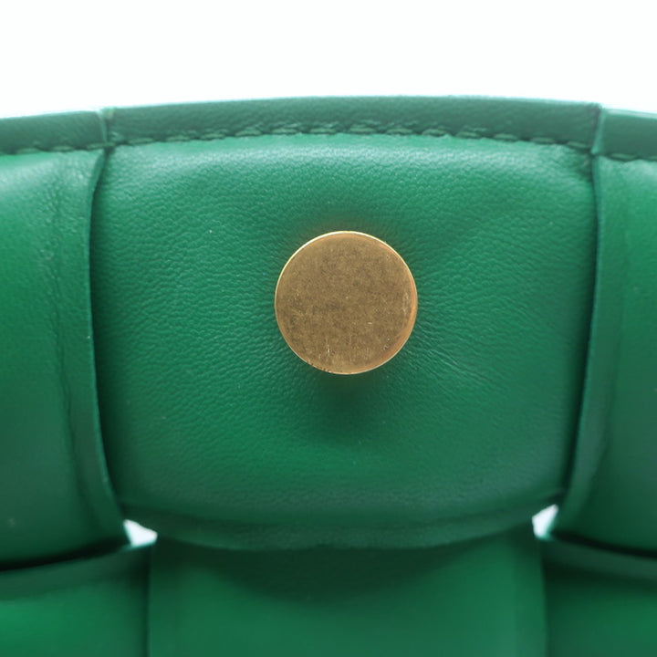 Bottega Veneta Padded Cassette Crossbody Bag Green Leather