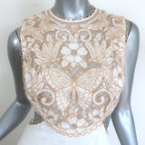 Zimmermann Jeannie Cutout Broderie Anglaise Midi Dress Cream Linen Size 1