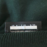 AKRIS Collared Knit Top Dark Green Size US 8 Short Sleeve Sweater