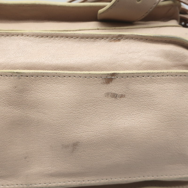 Proenza Schouler PS1 Medium Fringe Satchel Beige Leather Crossbody